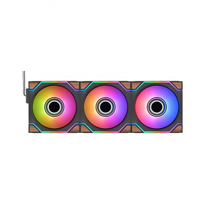 Thermaltake SWAFAN 120 EX INFINITY Wood Edition 120 mm behuizingventilator, 3-pack