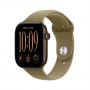 Apple Watch Series 12 GPS + Cellular 42mm aluminium behuizing donkerbrons met sportband olijf - S/M