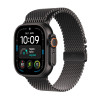 Apple Watch Ultra 4 GPS + Cellular 49mm zwarte titanium behuizing met zwarte titanium Milanaise loop - M