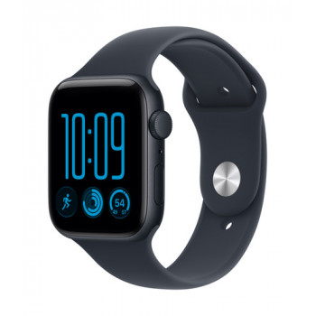 Apple Watch SE 3 GPS 44 mm aluminium behuizing middernacht met sportband blauw – M/L