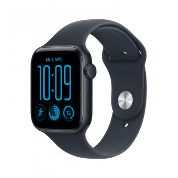 Apple Watch SE 3 GPS 44 mm aluminium behuizing middernacht met sportband blauw – M/L