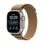 Apple Watch Ultra 4 GPS + Cellular 49mm titanium behuizing Natural met Desert Alpine Loop - L