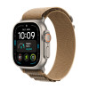 Apple Watch Ultra 4 GPS + Cellular 49mm titanium behuizing Natural met Desert Alpine Loop - L