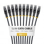 StarTech Slim Cat6 U/UTP patchkabel RJ45, 0,25 m, zwart, 10-pack