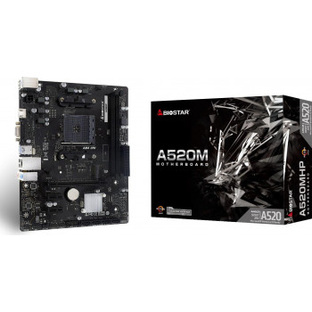 Biostar A520MHP 2.0 AMD A520 AM4 Micro-ATX moederbord