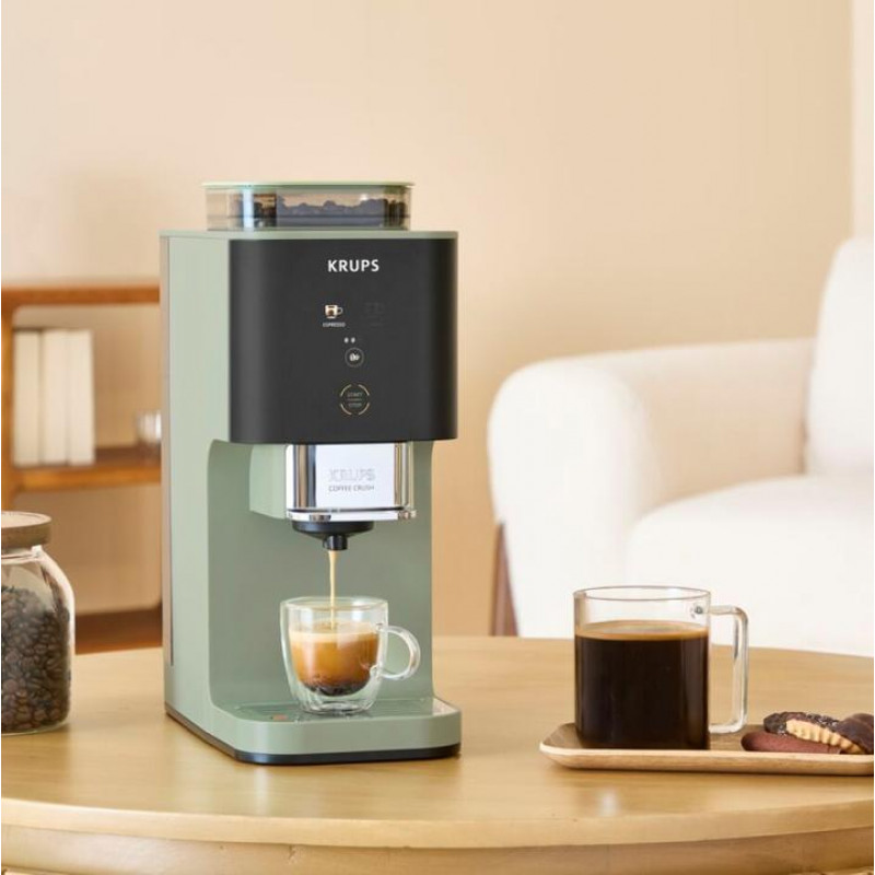 Krups Coffee Crush SA401LE0 espressomachine, zwart/groen