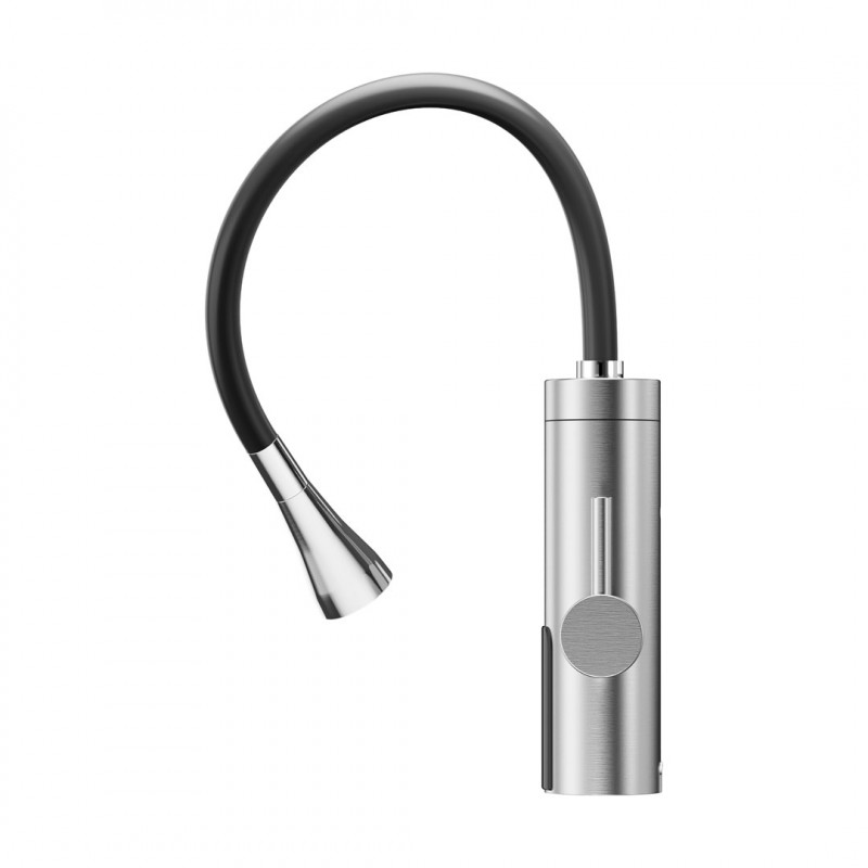 Teesa TSA4107 doorstroomverwarmer keukenkraan met flexibele uitloop, metaal