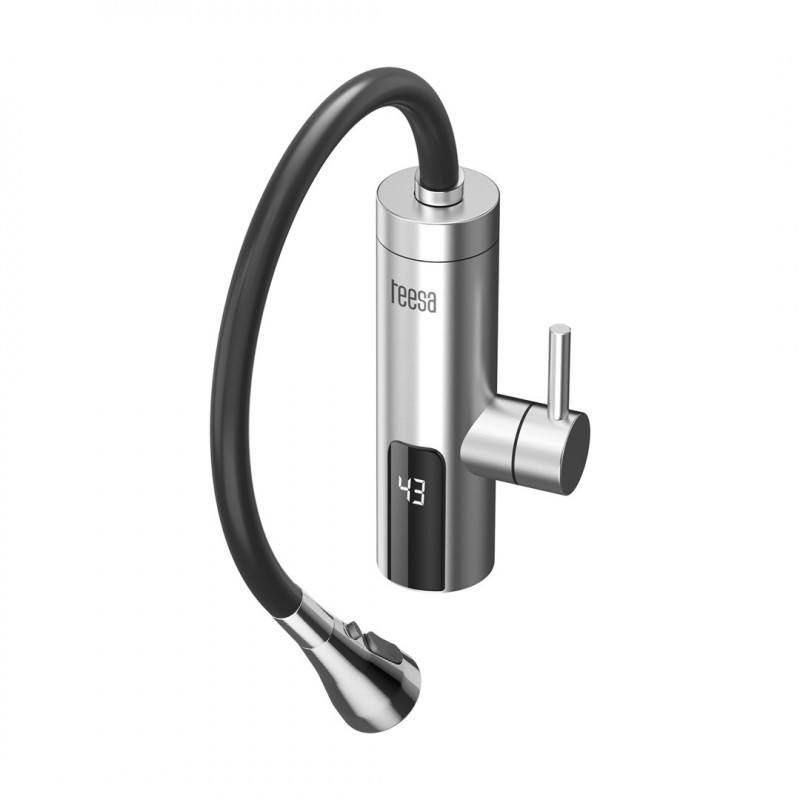 Teesa TSA4107 doorstroomverwarmer keukenkraan met flexibele uitloop, metaal