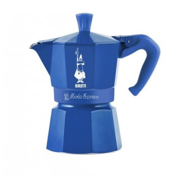Bialetti Candyland Moka Express 3TZ handmatige koffiemachine, 150 ml, blauw