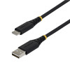 StarTech gevlochten USB 2.0 kabel USB-A naar USB-C, 0,3 m, 15 W, zwart
