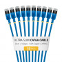 StarTech.com Slim Cat6a U/FTP patchkabel RJ45, 0,3 m, blauw, 10-pack