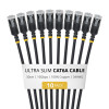 StarTech.com Slim Cat6a U/FTP patchkabel RJ45, 0,3 m, zwart, 10-pack