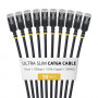 StarTech.com Slim Cat6a U/FTP patchkabel RJ45, 0,15 m, zwart, 10-pack