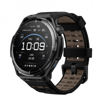Amazfit Balance 3 51 mm smartwatch titanium zwart met AMOLED, saffierglas, dual-band GPS, 10 ATM, golf- en HYROX-modus