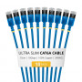 StarTech.com Slim Cat6a U/FTP patchkabel RJ45, 0,15 m, blauw, 10-pack