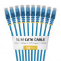 StarTech.com N6PAT50CMBLS10PK Slim Cat6-patchkabel, RJ45, 0,5 m, blauw, 10-pack