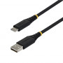 StarTech.com gevlochten USB 2.0 kabel USB-A naar USB-C, 1 m, 15 W, zwart