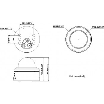 Hikvision DS-2CD2746G3-IPTRZSY 4 MP dome-IP-camera, 2,8-12 mm, zwart