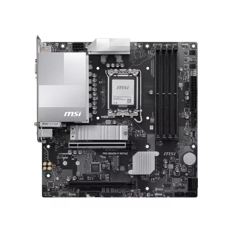 MSI PRO B860M-P WIFI6E moederbord, Intel B860, LGA 1851, Micro-ATX, DDR5