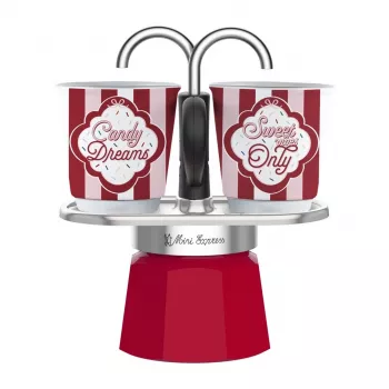 Bialetti Mini Express mokapot-set met 2 kopjes (5461)