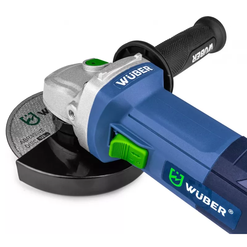 Wuber W27477 haakse slijper, 125 mm, 850 W, met 10 schijven