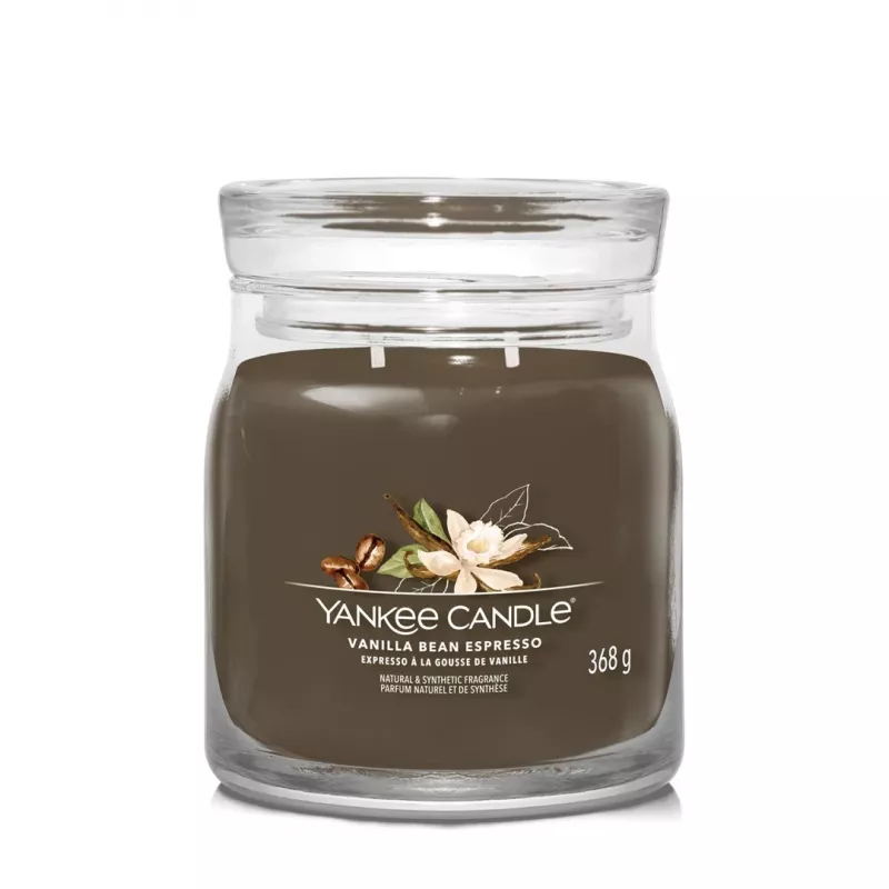 Yankee Candle Vanilla Bean Espresso middelgrote geurkaars (1701388E)