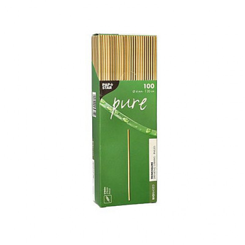 Papstar pure rietjes 87702, bruin, 100 stuks