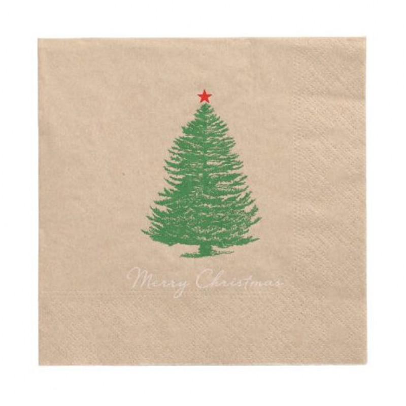 PAPSTAR servetten Christmastree met ster 20 stuks (89775)