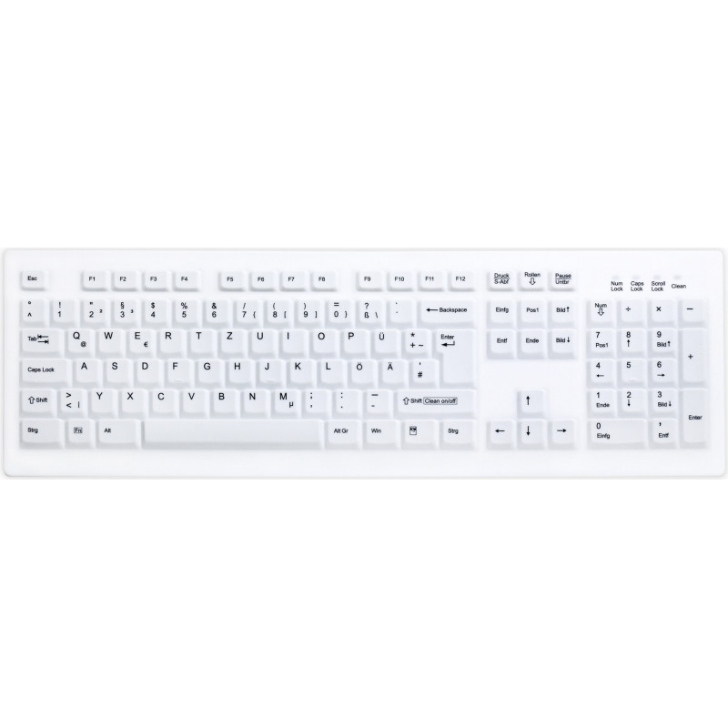 Active Key AK-C8100 draadloos hygiënetoetsenbord, geseald, Zwitserse layout (QWERTZ), wit