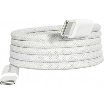 4smarts RollUp magnetische USB-C-naar-USB-C-kabel, 1,5 m, wit