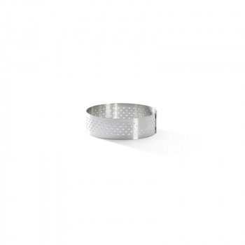 De Buyer geperforeerde roestvrijstalen ronde taartring, 6,5 cm (3099.02)