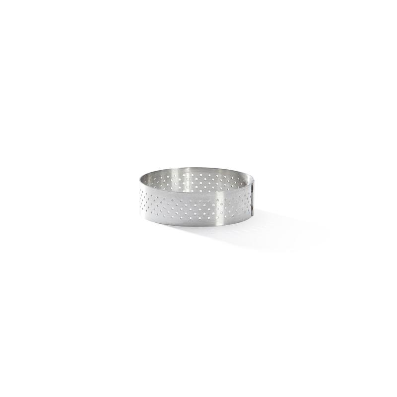 De Buyer geperforeerde roestvrijstalen ronde taartring, 6,5 cm (3099.02)