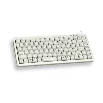 Cherry Slim Line G84-4100 compact toetsenbord, PS/2 + USB, 83 toetsen, Duitse layout (QWERTZ), lichtgrijs