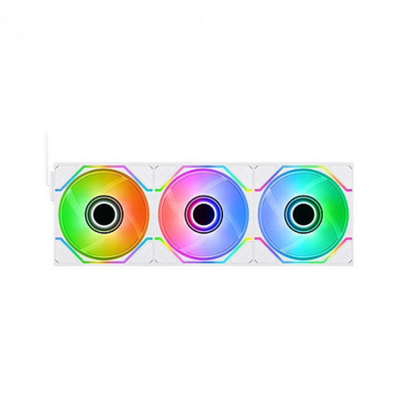 Thermaltake SWAFAN INFINITY EX14 ARGB Sync 140 mm behuizingsventilator, wit, 3-pack