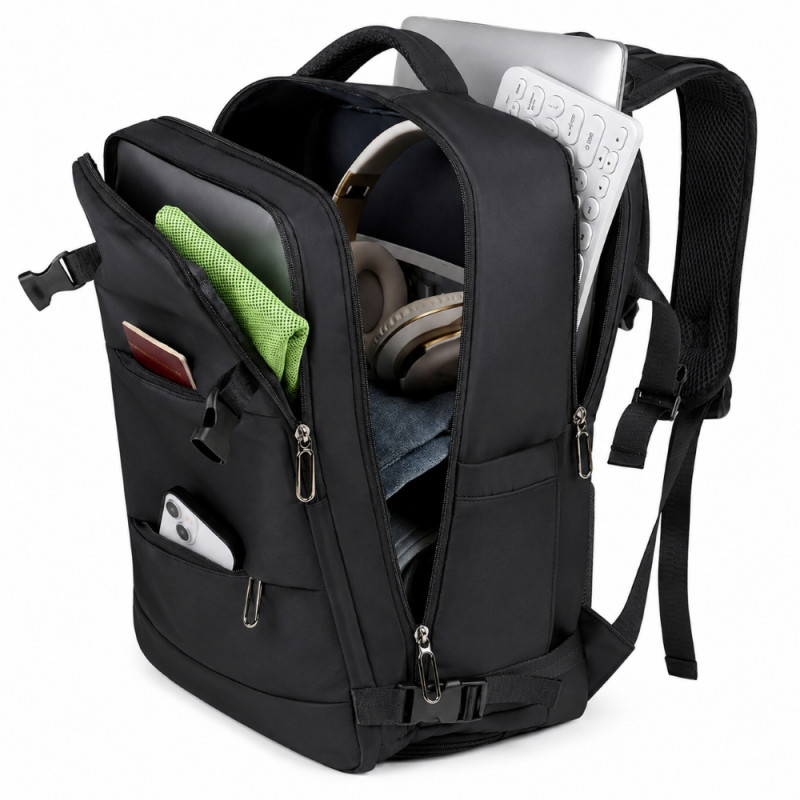 Extralink Black Forest KM06 Reis-Laptop-Rugzak 45x20x30 cm, zwart