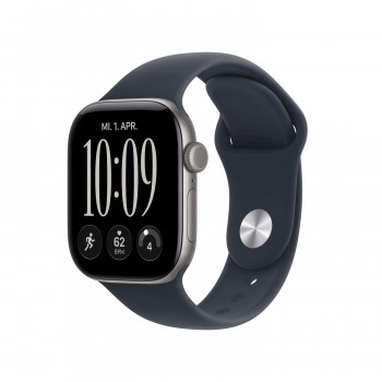 Apple Watch Series 12 GPS 42 mm aluminium behuizing grijs met sportband blauw – S/M