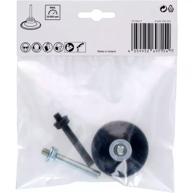 Bosch 2608000857 steunschijf, 50 mm, Quick Lock, zwart (voor GWG 12V-50 S Professional)