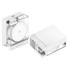 SHARGE oprolbare 65 GaN lader, 65W, 2x USB-C, geïntegreerde USB-C-kabel – wit