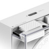 SHARGE oprolbare 65 GaN lader, 65W, 2x USB-C, geïntegreerde USB-C-kabel – wit
