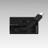 SHARGE oprolbare 65-GaN-lader, 65 W, 2x USB-C, geïntegreerde USB-C-kabel, zwart