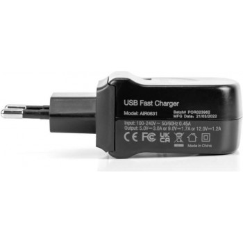 Bachmann 934.909 AirCharge 15W lader met EU-stekker, zwart