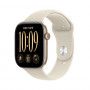 Apple Watch Series 12 GPS 46mm aluminium behuizing in lichtgoud met sand sportband - M/L