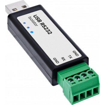 InLine® USB-naar-serieel-RS232-converter met isolator