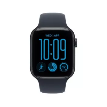 Apple Watch SE 3 GPS 44 mm aluminium behuizing middernacht met sportband blauw – M/L