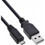 InLine Micro-USB 2.0 kabel, USB-A stekker naar Micro-B stekker, 1,5 m, zwart