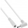 InLine® DC-verlengkabel, haakse stekker, 3,5 x 1,35 mm, wit, 0,5 m