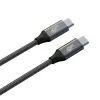 TB gevlochten USB 3.2 Gen 2 kabel USB-C naar USB-C, 1 m, 100 W, zwart