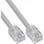 InLine® modulaire ronde kabel RJ12, stekker/stekker, 6-aderig, 6P6C, 1m