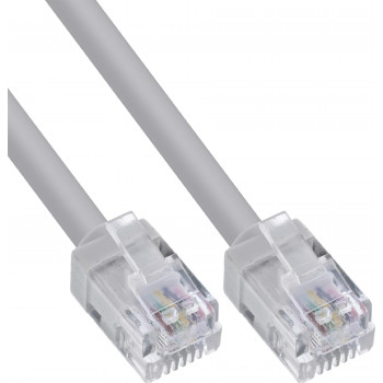 InLine® modulaire ronde kabel RJ12, stekker/stekker, 6-aderig, 6P6C, 0,5 m