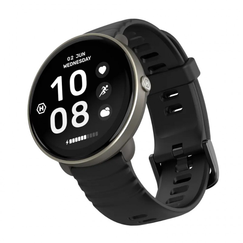 Hammer Ventus smartwatch, GPS, 1,32 inch AMOLED, zwart